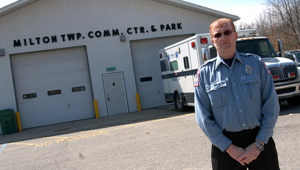Tim Gray, SMCAS executive director, stands outside the ambulance service’s new 24/7 substation in Milton Township. Leader photo/CRAIG HAUPERT 