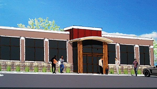 A drawing of what the four-pump, 4,000-square-foot convenience store will look like this fall.