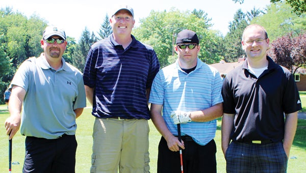Marc Weller, Scott Nate, Dave Ickes and Jim Eckman were the winners of the Borgess-Lee Memorial Golf Outing at Spruce Ridge Golf Club with a 55 Friday. (Leader photo/Provided)
