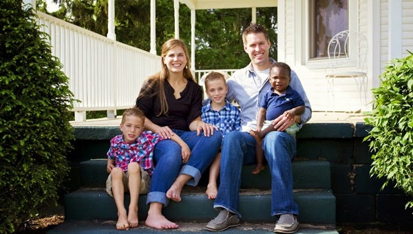 Adam and Mary Riggenbach are pictured with their children Owen, Ian and Isaiah. Submitted photo