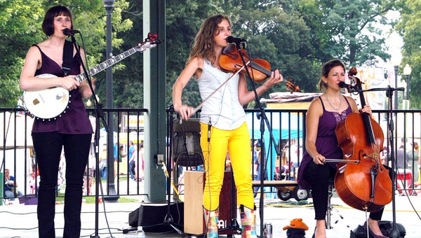 Harpeth Rising’s fourth album, “Tales from Jackson Bridge,” drops Oct. 3, but Riverfest fans got a preview this past weekend. (Leader photo/JOHN EBY)