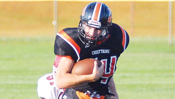 Dowagiac’s Austin Broda started at quarterback, but switched to defensive back due to injuries. Broda picked off a pass and returned it for a touchdown. (Leader photo/File)