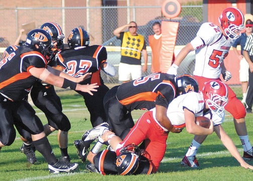Dowagiac’s defense will have to do a better job of containing the Edwardsburg offense if it hopes to reverse its Week 8 36-0 loss to the Eddies. Leader File Photo