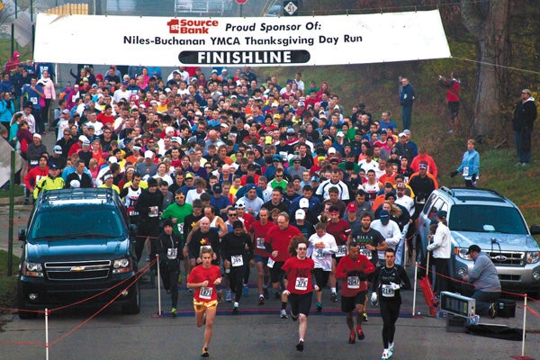 More than 2,400 runners took part in the 2012 Niles-Buchanan YMCA Thanksgiving Day Run, which set a new  record. Leader File Photo