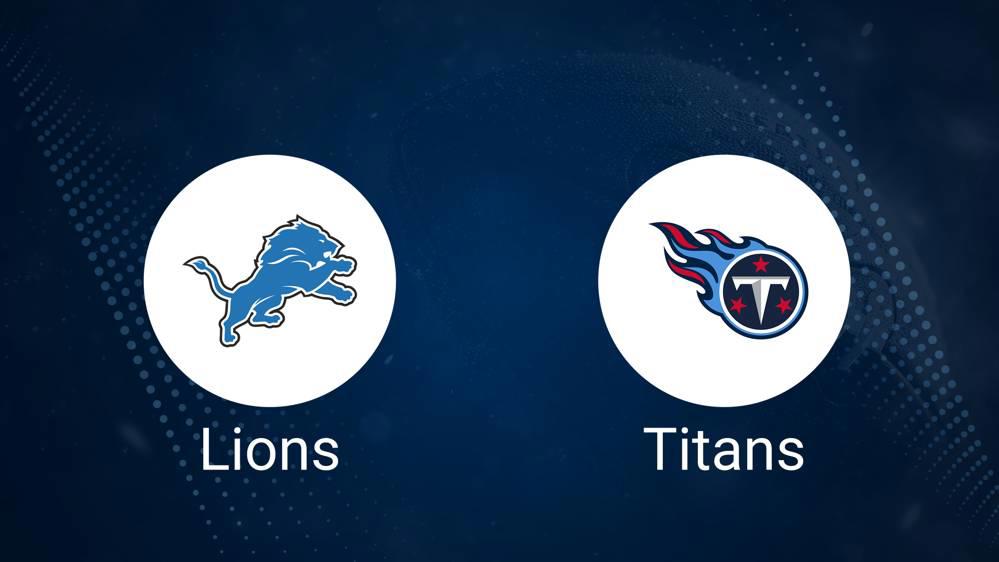 Lions vs. Titans Predictions & Picks: Odds, Moneyline, Spread - Week 8