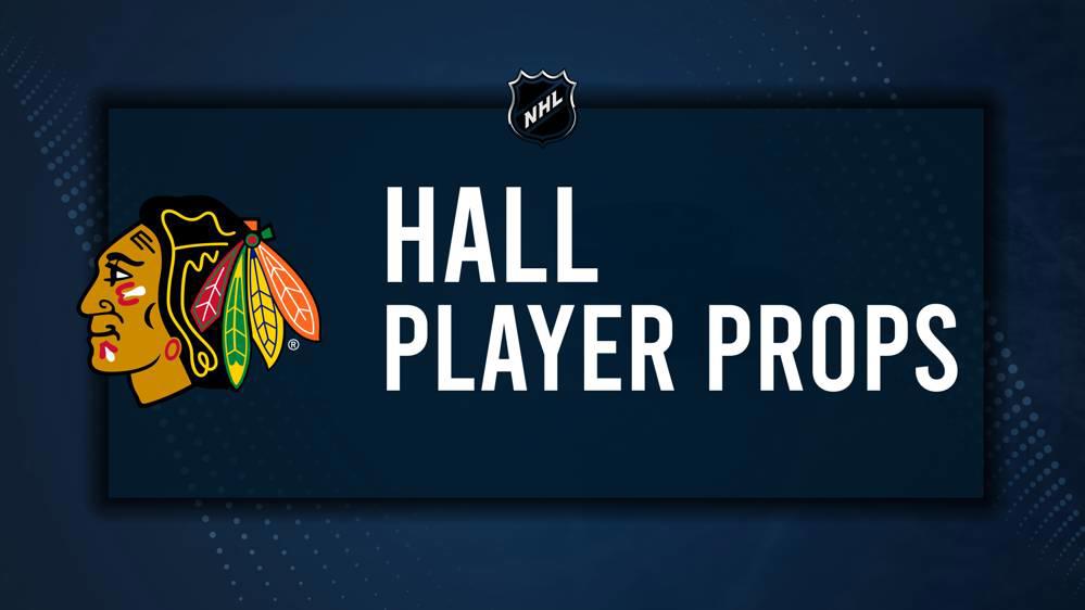 Taylor Hall Player Prop Bets for the Blackhawks vs. Sharks Game - October 31